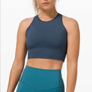 Lululemon Ebb To Train Bra Iron Blue size 8